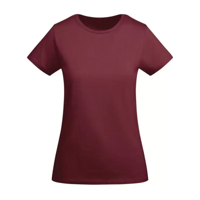 TEE-SHIRT FEMME COULEUR BIO PERSONNALISABLE 'BREDA' - bordeaux