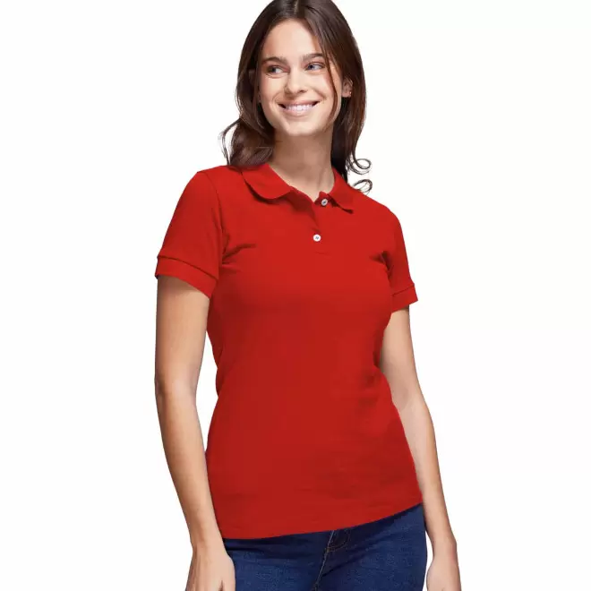 POLO FEMME LES FILOSOPHES PUBLICITAIRE 'BEAUVOIR' - rouge