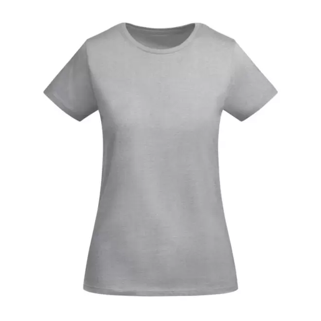 TEE-SHIRT FEMME COULEUR BIO PERSONNALISABLE 'BREDA' - gris clair