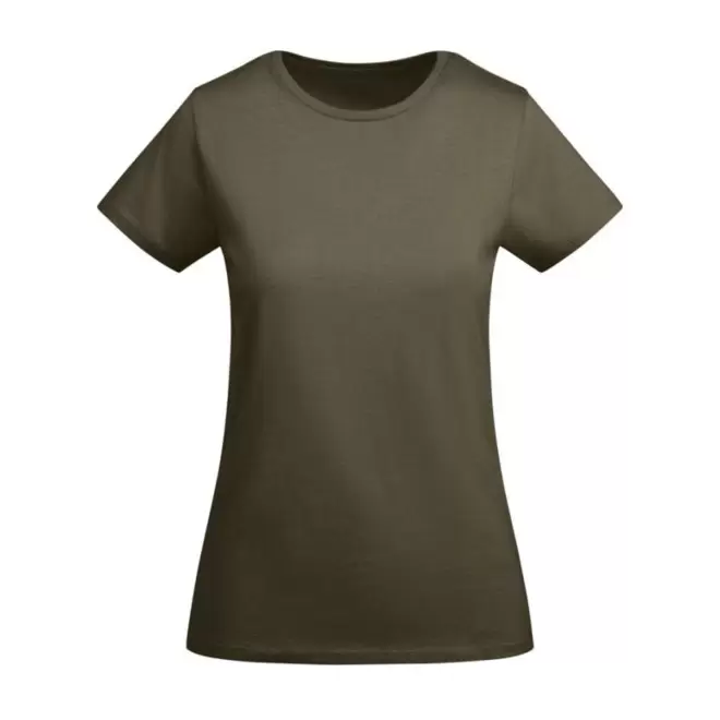TEE-SHIRT FEMME COULEUR BIO PERSONNALISABLE 'BREDA' - vert kaki
