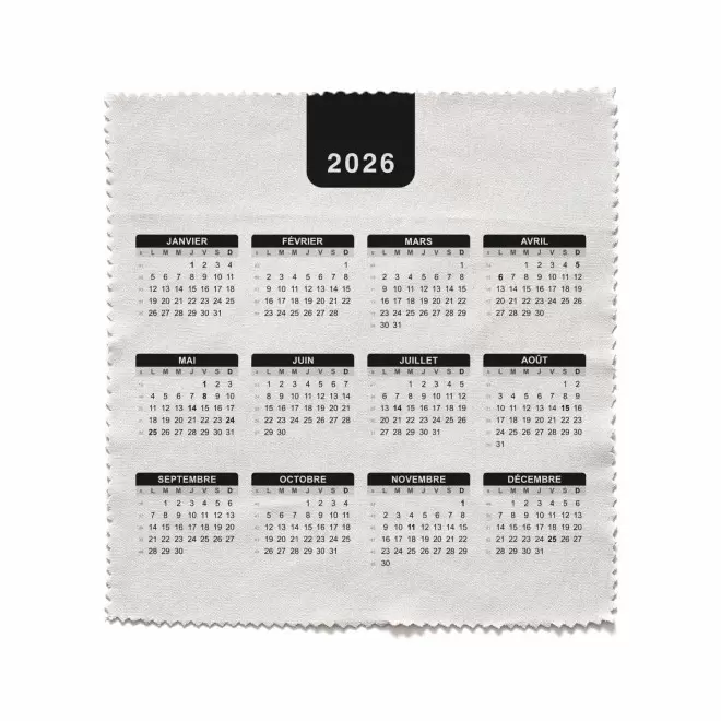 LINGETTE MICROFIBRES PERSONNALISABLE 'EPOUSTIF DATE' - noir