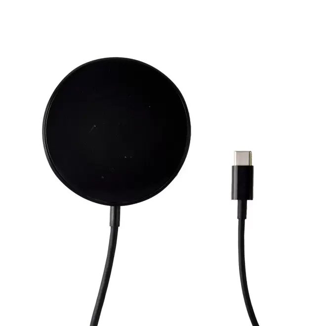 CHARGEUR INDUCTION MAGNETIQUE PERSONNALISABLE 'THYKA' - noir