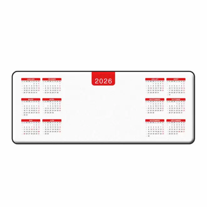 TAPIS DE SOURIS SOUS-MAIN PERSONNALISABLE 'TANGAN DATE' - rouge
