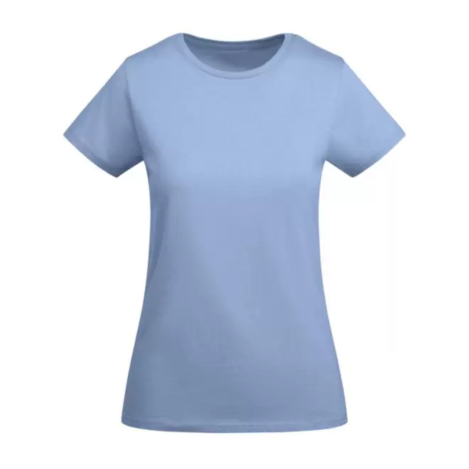 TEE-SHIRT FEMME COULEUR BIO PERSONNALISABLE 'BREDA' - bleu ciel