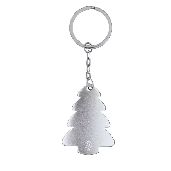 PORTE-CLES SAPIN PERSONNALISE 'HAPPI' - argenté