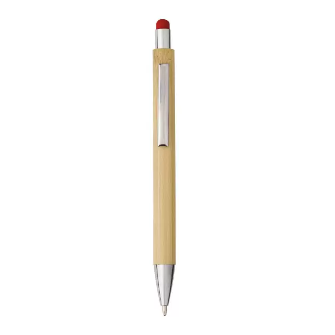 STYLO BILLE BAMBOU PERSONNALISABLE 'KETA' - rouge