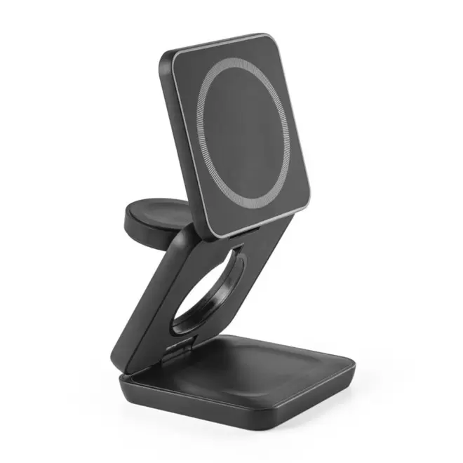 CHARGEUR PLIABLE MAGSAFE 2 EN 1 PERSONNALISE 'PLYT' - noir