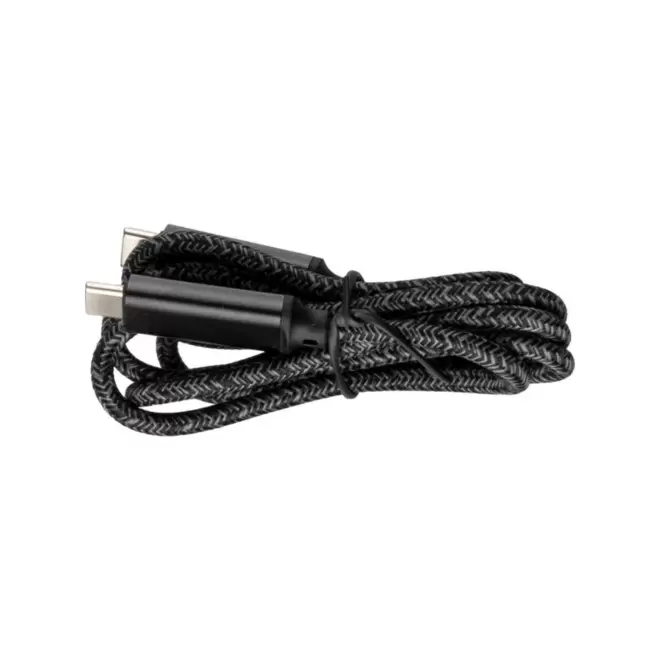 CABLE DE CHARGE PERSONNALISE EN  NYLON 65W 'SPOODY' - noir