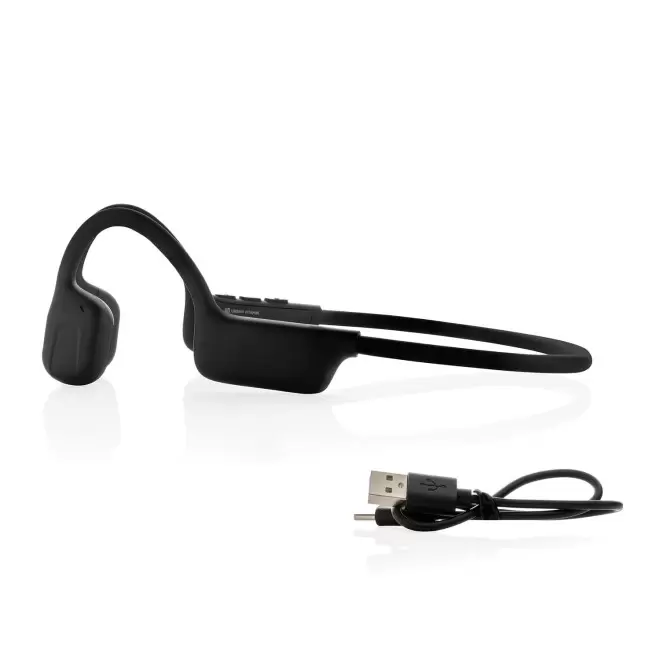 CASQUE A CONDUCTION OSSEUSE OPEN EAR PERSONNALISE 'RUNTEAM' - noir