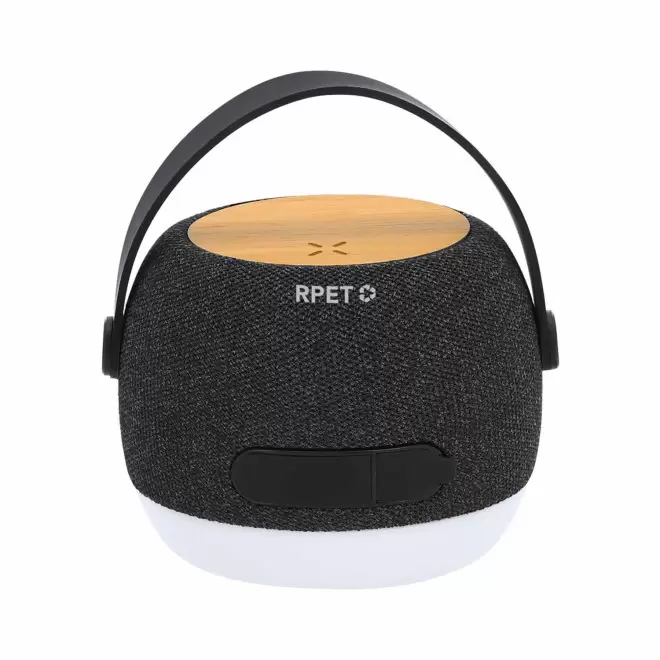 ENCEINTE CHARGEUR INDUCTION 15W PERSONNALISE 'LIGHTBOO' - noir
