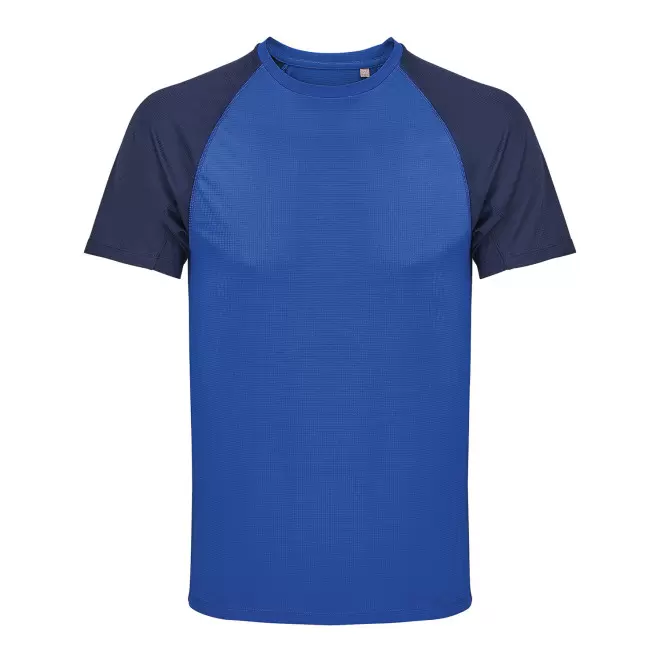 TEE-SHIRT PERSONNALISABLE DE SPORT MIXTE 'VORTEX' - bleu royal/bleu marine