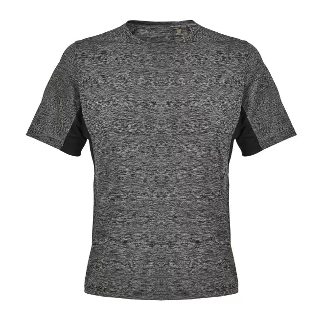 TEE-SHIRT DE SPORT MIXTE PERSONNALISABLE 'STORM' - noir chiné