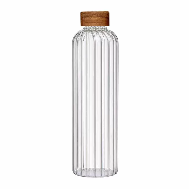 BOUTEILLE EN VERRE BOROSILICATE 1L 'CLEM' - translucide
