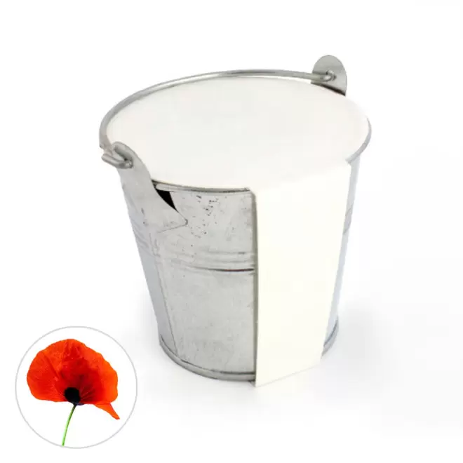 KIT PLANTATION POT ZINC MIF PUBLICITAIRE 8ø 'PLANTOU' - coquelicot