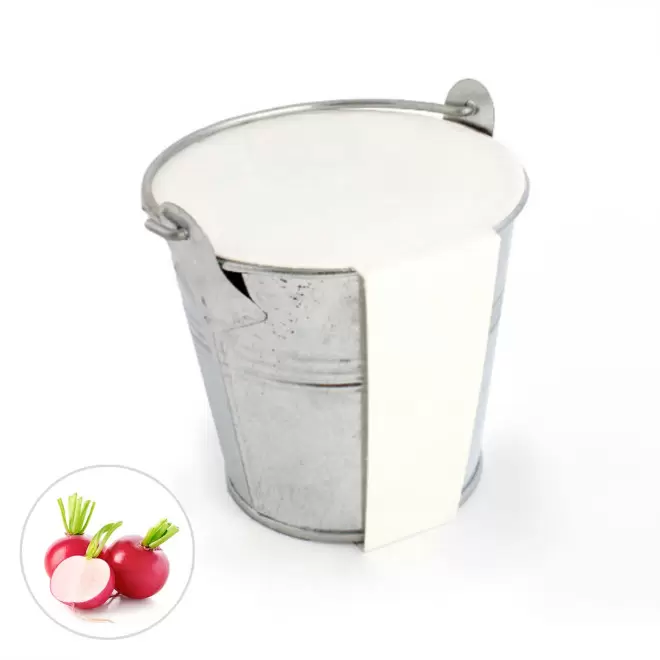 KIT PLANTATION POT ZINC MIF PUBLICITAIRE 8ø 'PLANTOU' - radis