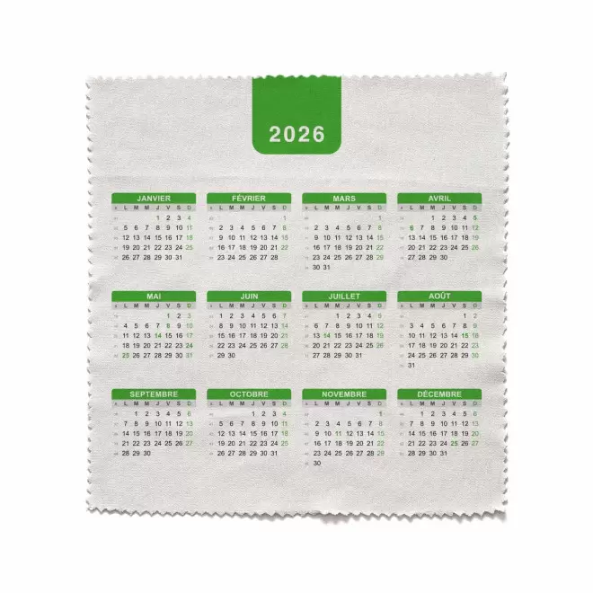 LINGETTE MICROFIBRES PERSONNALISABLE 'EPOUSTIF DATE' - vert