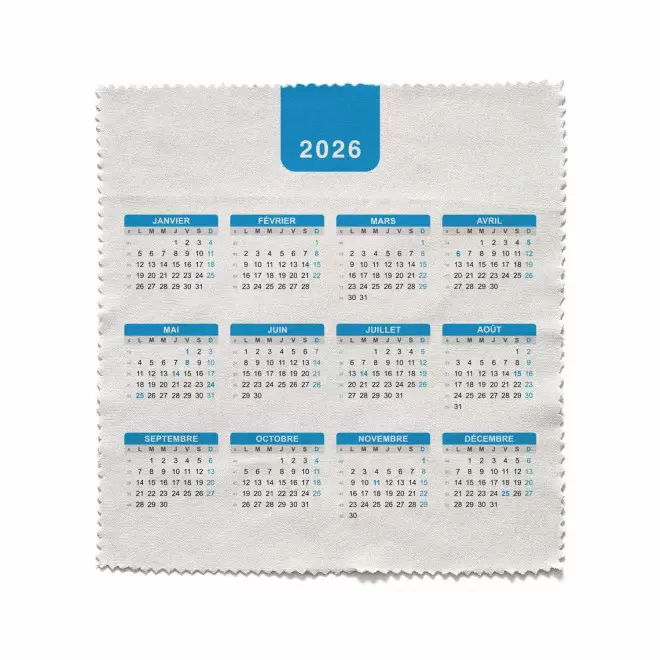 LINGETTE MICROFIBRES PERSONNALISABLE 'EPOUSTIF DATE' - bleu