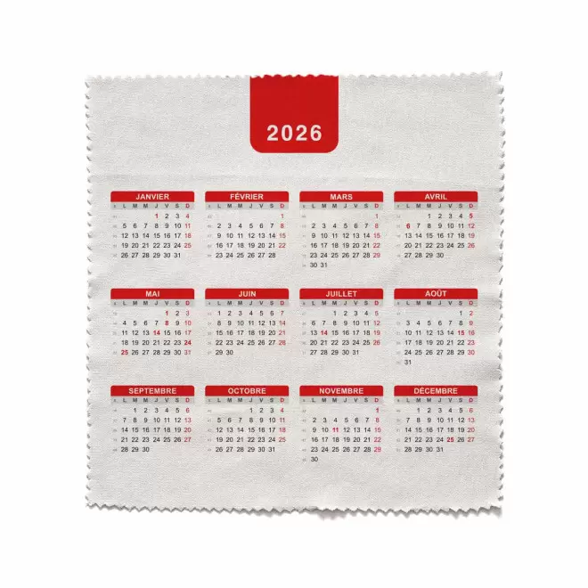 LINGETTE MICROFIBRES PERSONNALISABLE 'EPOUSTIF DATE' - rouge