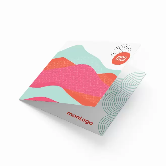 CARTE DE VOEUX PERSONNALISABLE A5 ET A6 'NIBEL' - 14,8 x 14,8 cm