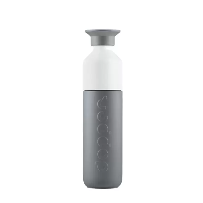 BOUTEILLE EN MÉTAL PERSONNALISÉE DOPPER® 350ML 'LOSTRI' - gris