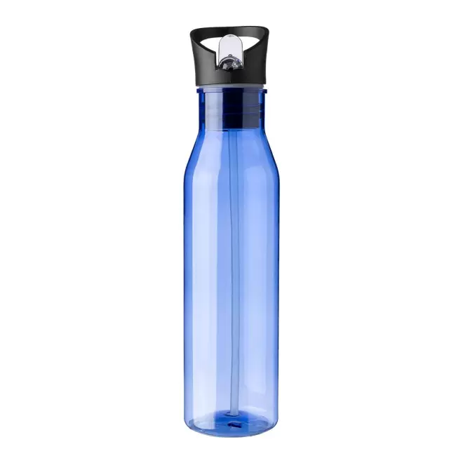 BOUTEILLE RPET PERSONNALISABLE 730ML AVEC PAILLE 'SIMCOE' - bleu