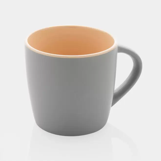 MUG CERAMIQUE BI COLOR 300ML PERSONNALISABLE 'MASHOW' - gris/beige