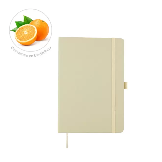 CARNET A5 PERSONNALISE BIODECHETS 'HORUBIO' - vert clair