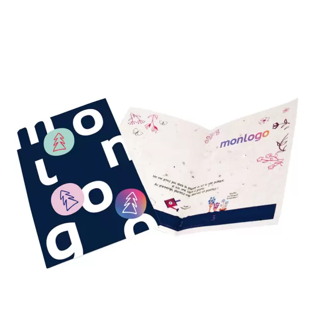 CARTE DE CORRESPONDANCE PERSONNALISÉE BIODÉGRADABLE À PLANTER 'DOURU' - beige