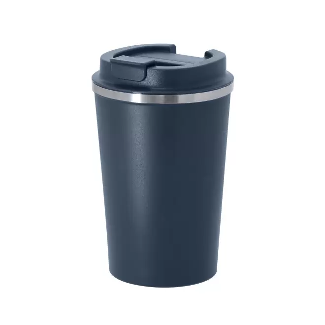 MUG ACIER INOX DOUBLE PAROI 350 ML PERSONNALISABLE 'TOODI' - bleu pétrole