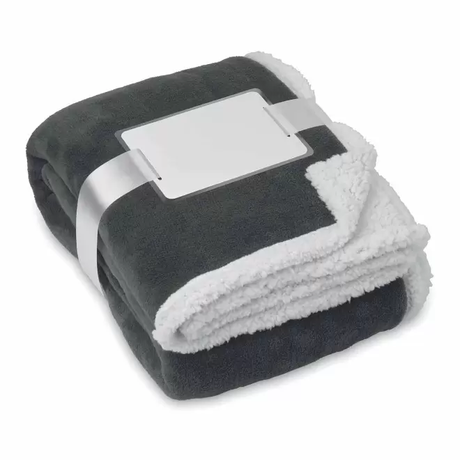 PLAID PERSONNALISÉ EN POLAIRE 'CHILL' - gris