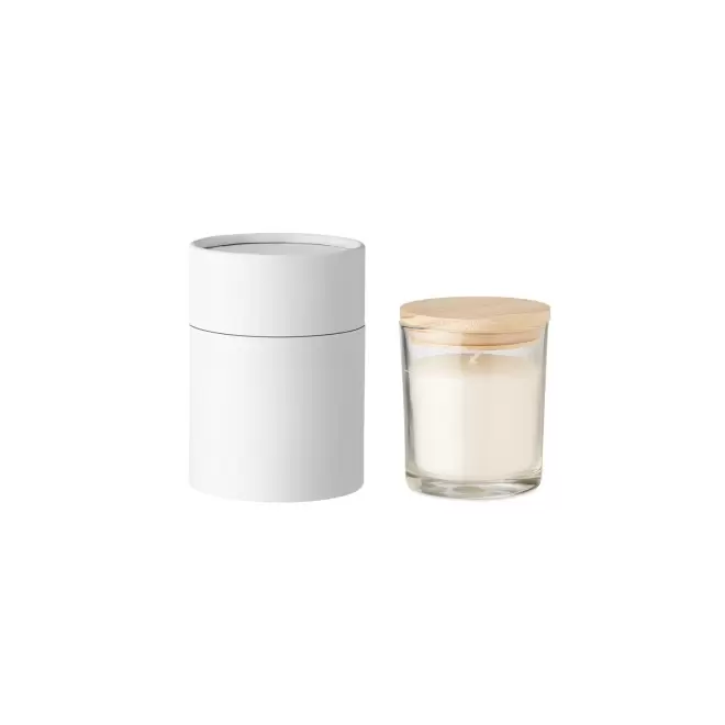 BOUGIE POT VERRE VANILLE PERSONNALISABLE 'BANILA PETIT' - transparent