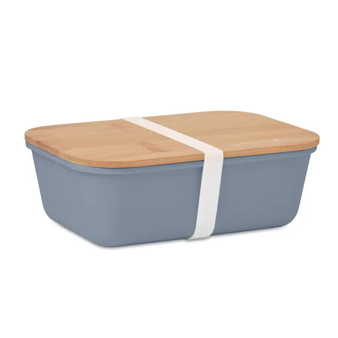 LUNCH BOX COUVERCLE EN BAMBOU PERSONNALISABLE 'BUCATI' - gris