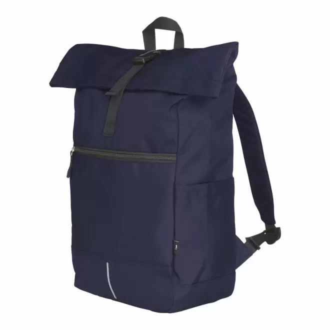 SAC A DOS ROLLTOP RPET PERSONNALISABLE 'ROLLAX' - bleu foncé