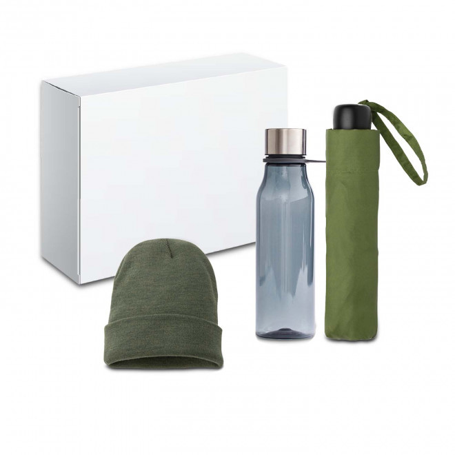 PACK INDISPENSABLES PERSONNALISE 'DIMA' - vert/gris