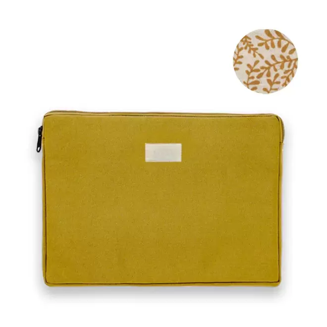 HOUSSE PERSONNALISABLE TAILLE M STUDIO BY HINDBAG 'LEO' - ocre
