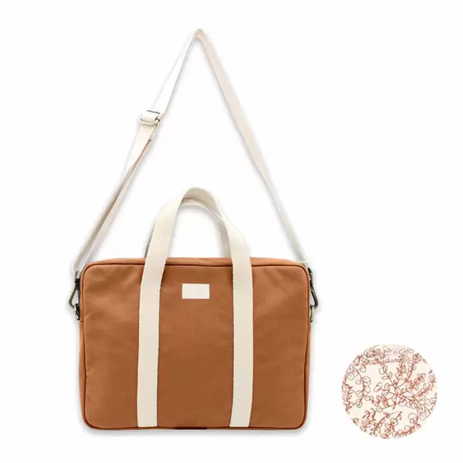 SAC ORDINATEUR PERSONNALISABLE STUDIO BY HINDBAG 'LUIS' - cuivre