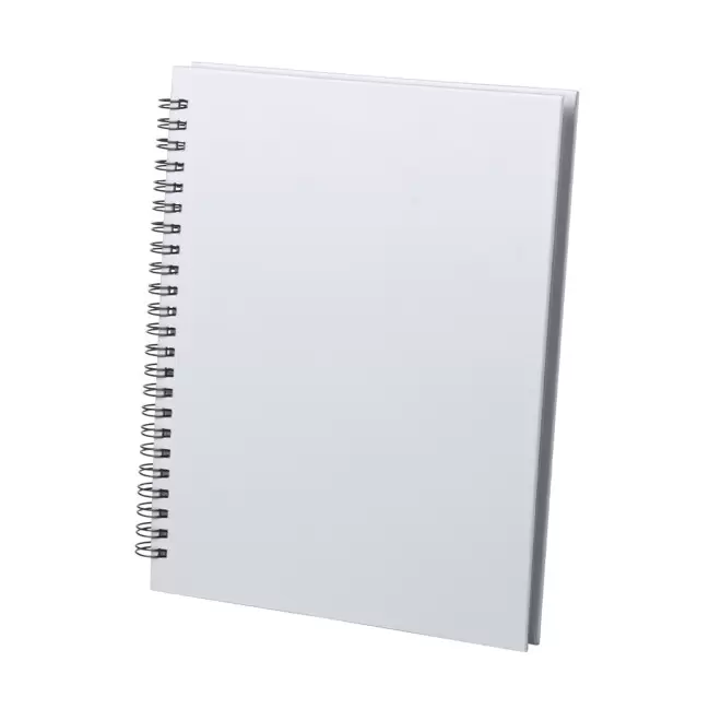 CARNET A5 PERSONNALISABLE EN CARTON RECYCLE 'RALIA' - blanc
