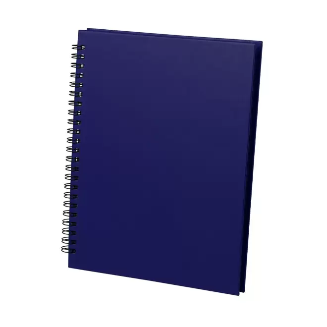 CARNET A5 PERSONNALISABLE EN CARTON RECYCLE 'RALIA' - bleu marine