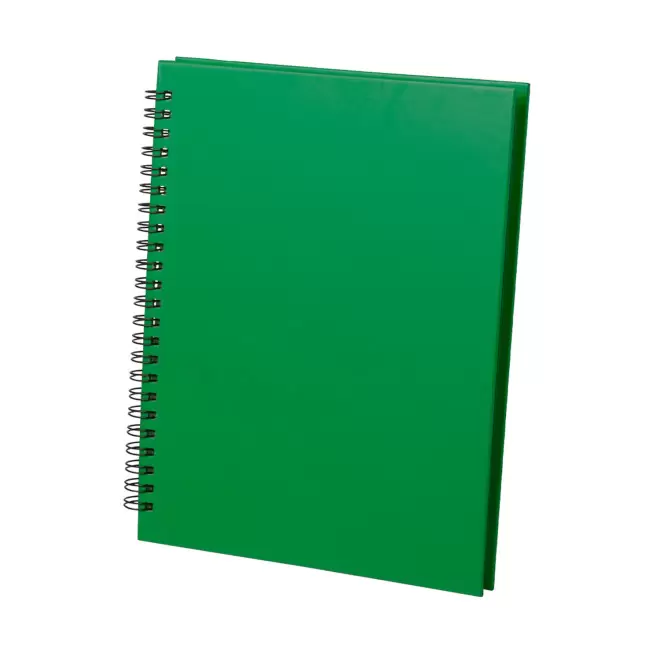 CARNET A5 PERSONNALISABLE EN CARTON RECYCLE 'RALIA' - vert
