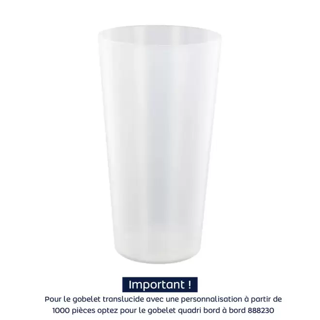 GOBELET MIF RÉUTILISABLE PERSONNALISÉ 60 CL 'CUPY QUADRI' - translucide