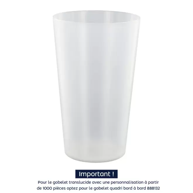 GOBELET MIF RÉUTILISABLE PERSONNALISÉ 30 CL 'CUPY QUADRI' - translucide
