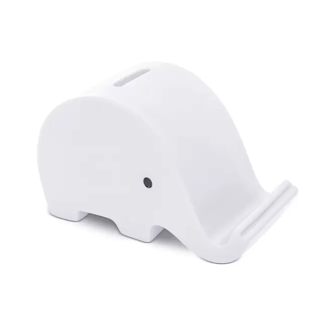 TIRELIRE ELEPHANT PERSONNALISABLE 'ELEPHANTI' - blanc