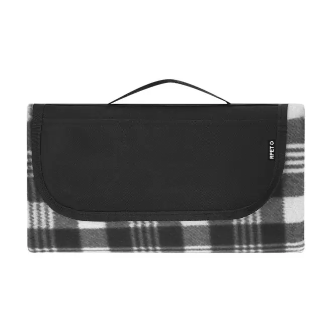 COUVERTURE PIQUE NIQUE RPET PERSONNALISABLE 'LEVIO' - noir