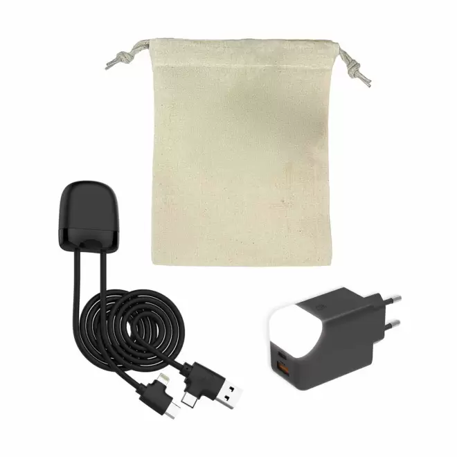 PACK CABLE ET PRISE PERSONNALISABLE 'ICE-C ET ICE-G' - noir