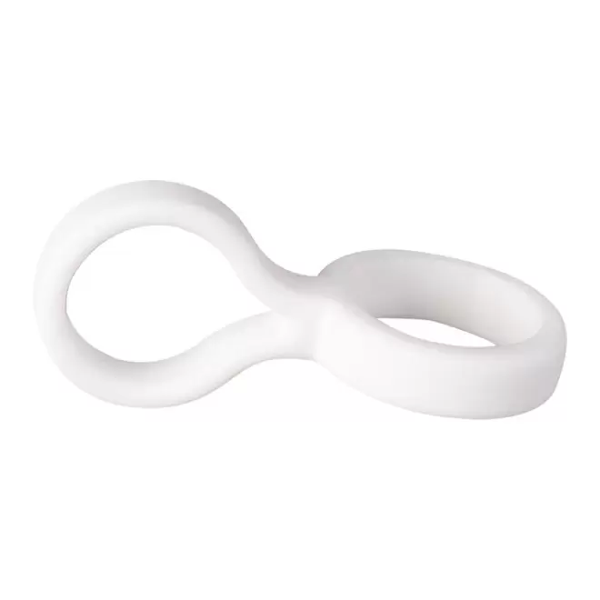 ATTACHE BOUTEILLE SILICONE 'AMUNA' - blanc
