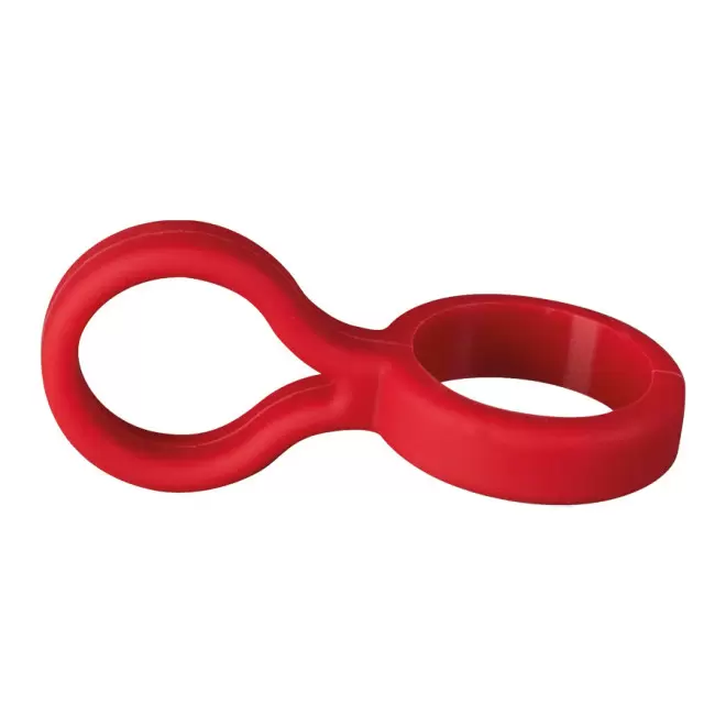 ATTACHE BOUTEILLE SILICONE 'AMUNA' - rouge