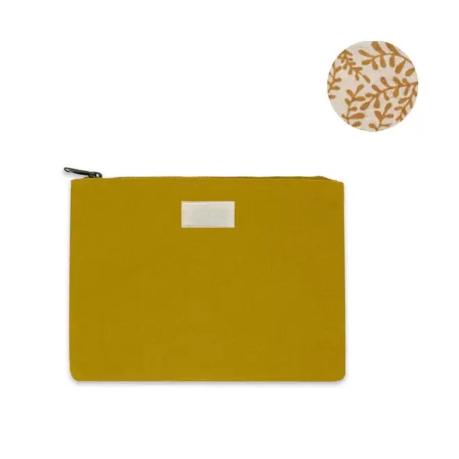 POCHETTE PERSONNALISABLE TAILLE S HINDBAG 'COLETTE' - ocre