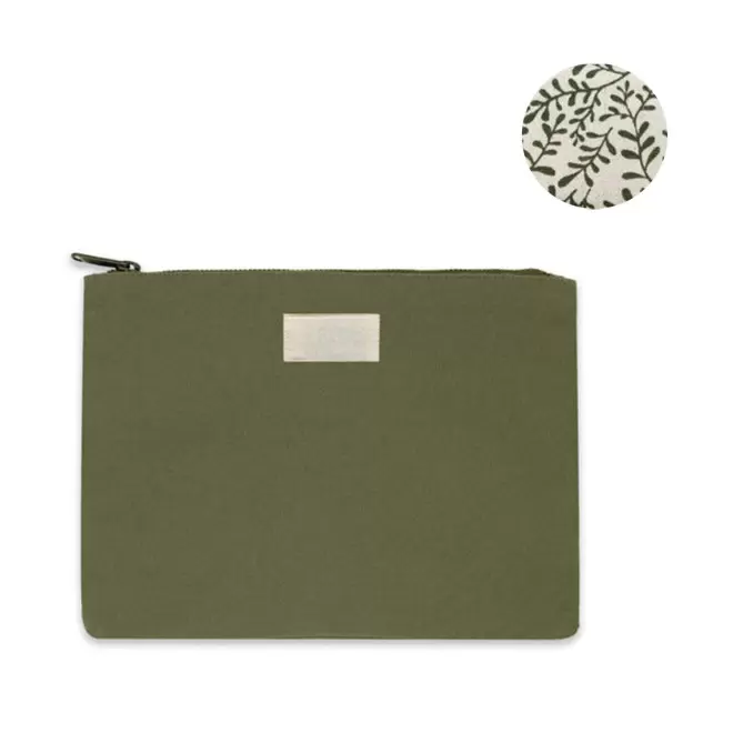 POCHETTE PERSONNALISABLE TAILLE M HINDBAG 'COLETTE' - olive