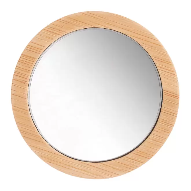 MIROIR DE POCHE PERSONNALISÉ EN BAMBOU 'APLI' - bois