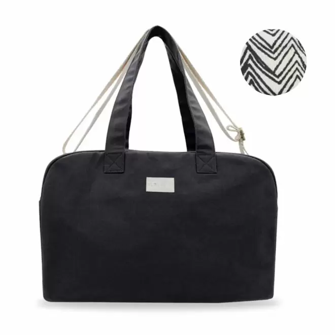 SAC WEEK-END PERSONNALISABLE STUDIO BY HINDBAG 'HUGO' - noir
